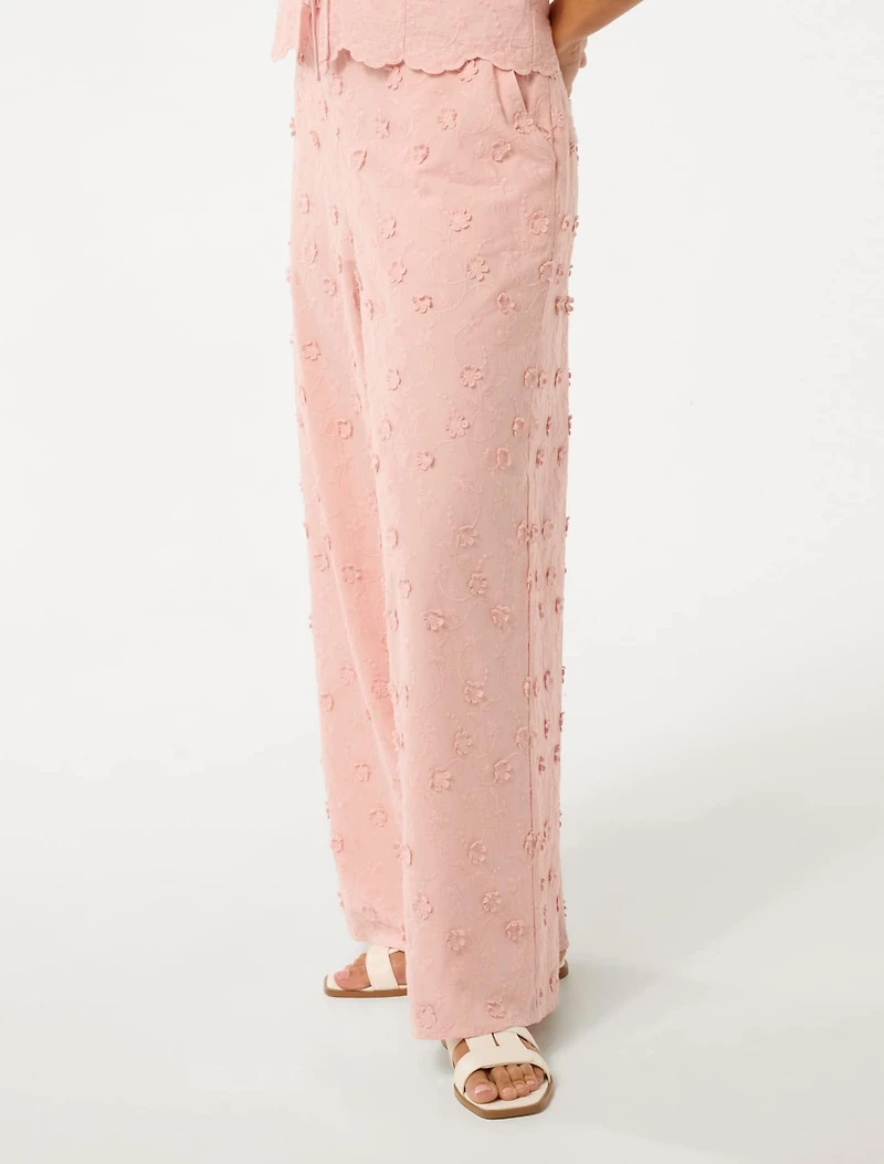 Daisy Petite Broderie Wide Leg Pants