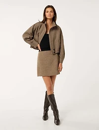 Kaia Check Crop Jacket