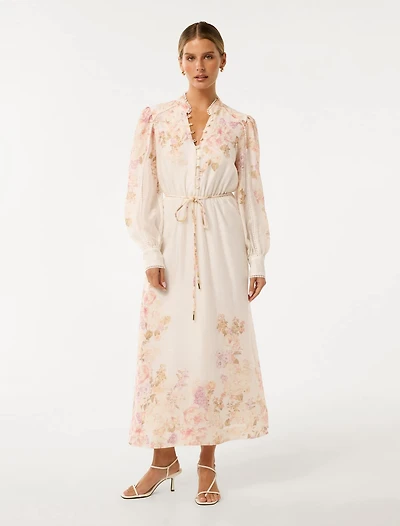 Primrose Petite Trim-Detail Midi Dress