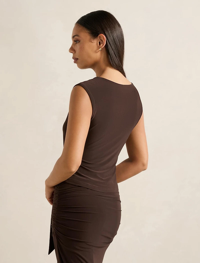Jazelle Hardware Drape Detail Top
