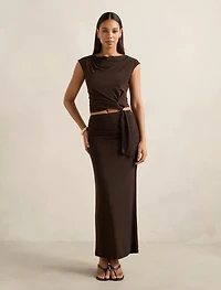 Jazelle Hardware Drape Detail Top