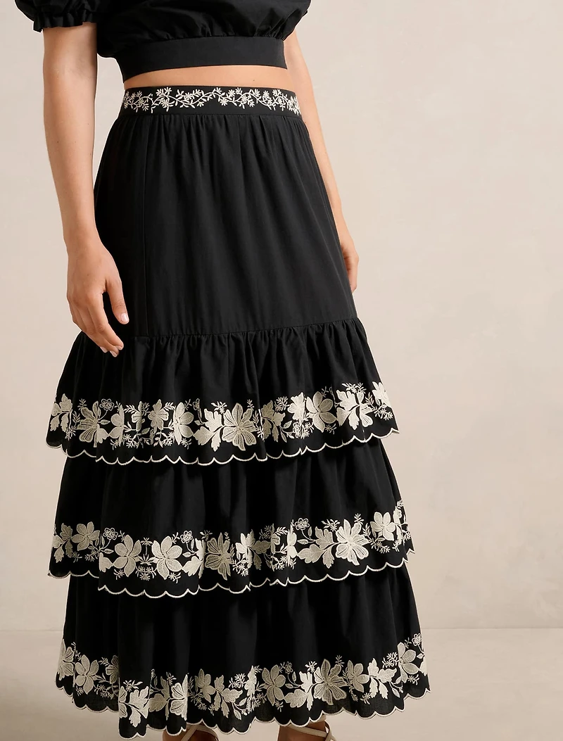 Blaire Embroidery Maxi Skirt
