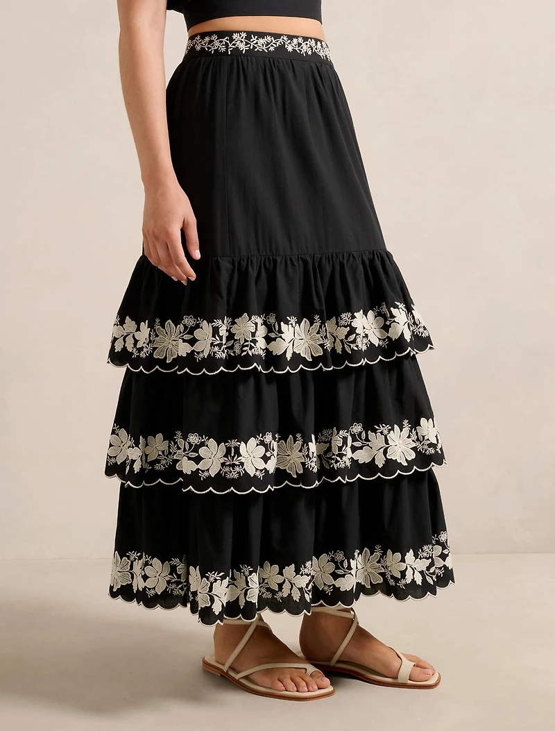 Blaire Embroidery Maxi Skirt