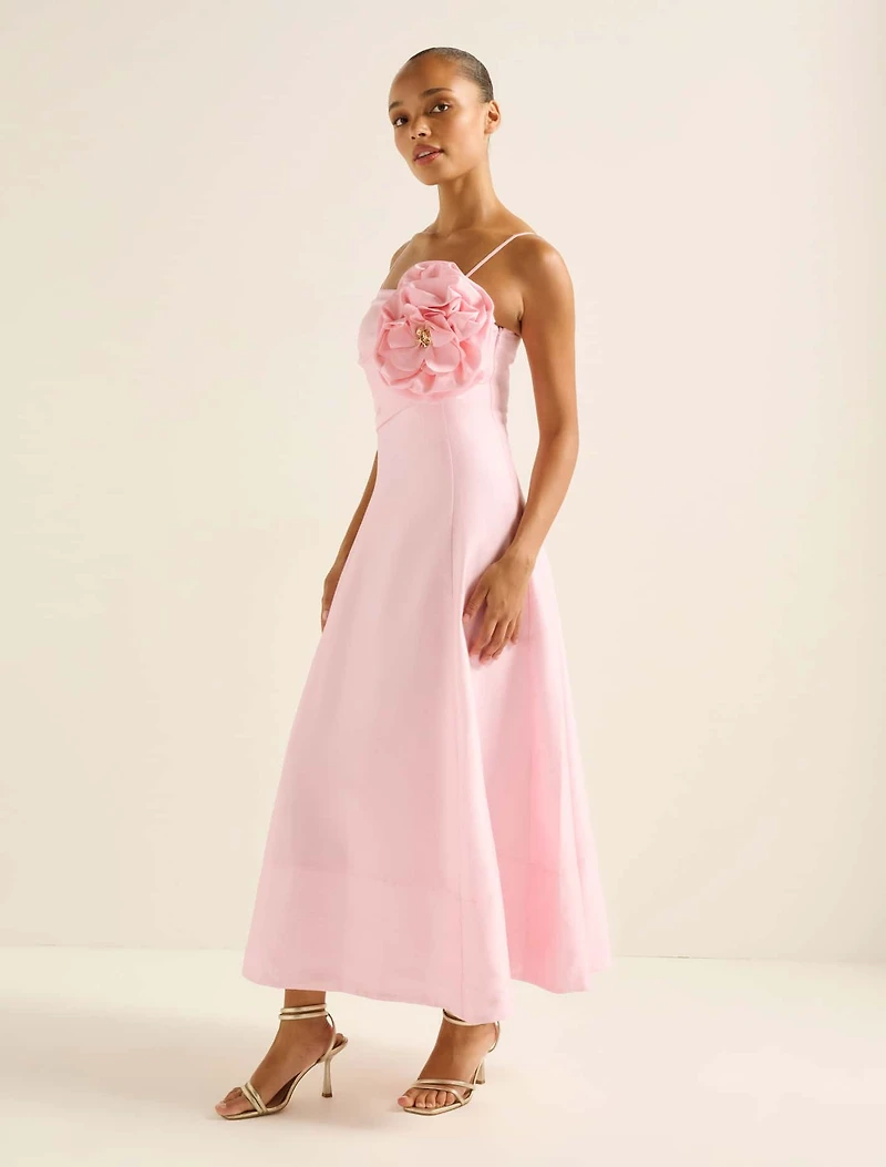 Felicia Flower Detail Midi Dress