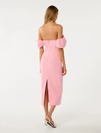 Jacinta Off-Shoulder Bodycon Midi Dress