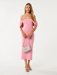 Jacinta Off-Shoulder Bodycon Midi Dress