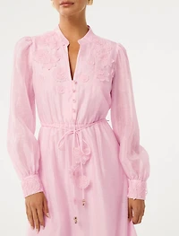 Yasmin Petite Floral Detail Midi Dress