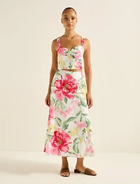 Talia Printed Midi Skirt