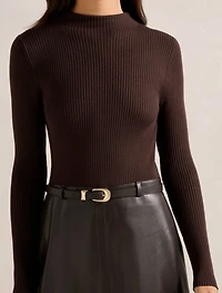 Brooklyn PU A Line Midi Dress
