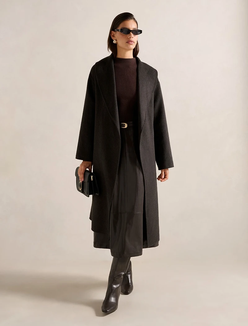 Brooklyn PU A Line Midi Dress