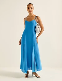 Dahlia Contrast Godet Maxi Dress
