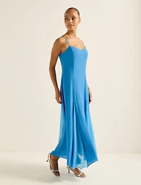 Dahlia Contrast Godet Maxi Dress