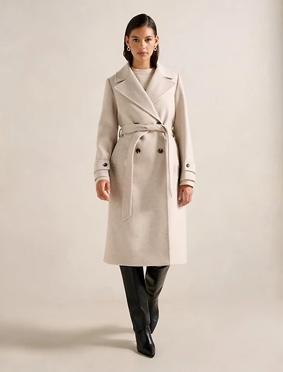 Cara Double Breasted Wrap Coat