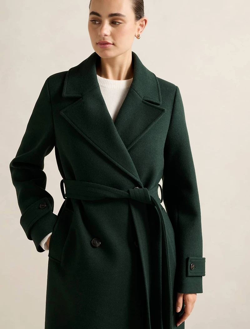 Cara Double Breasted Wrap Coat
