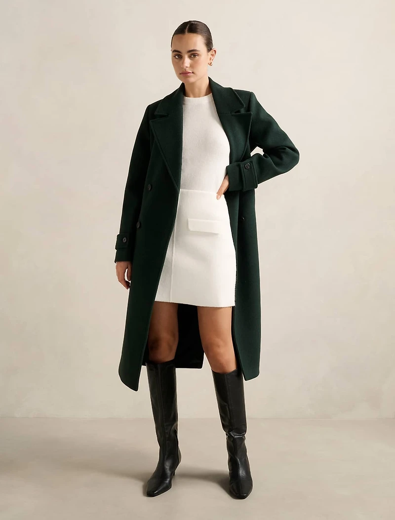 Cara Double Breasted Wrap Coat