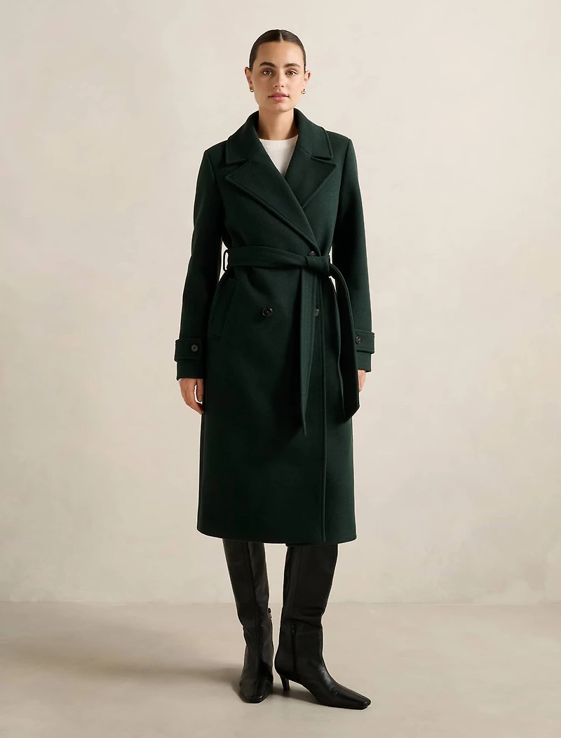 Cara Double Breasted Wrap Coat