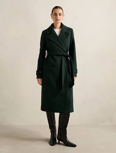 Cara Double Breasted Wrap Coat