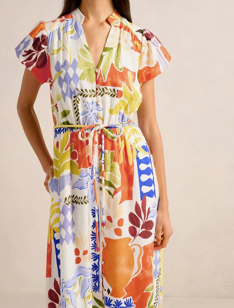Posie Puff Sleeve Midi Dress