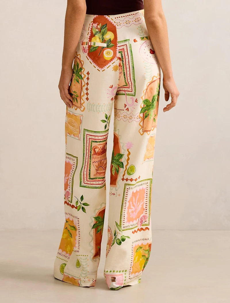 Ola Linen Wide Leg Pant