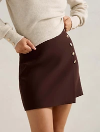 Jinny Button Detail Wrap Skirt