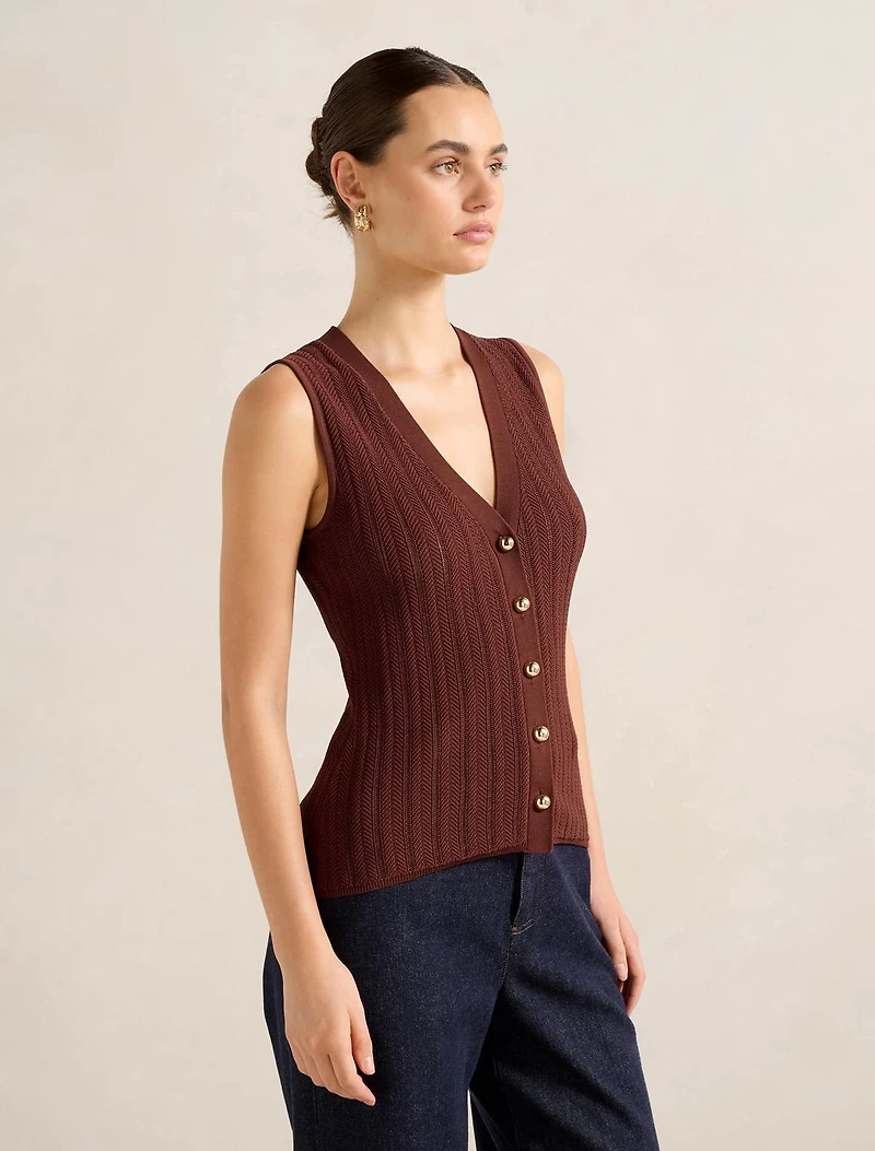Ivy Pointelle Waistcoat