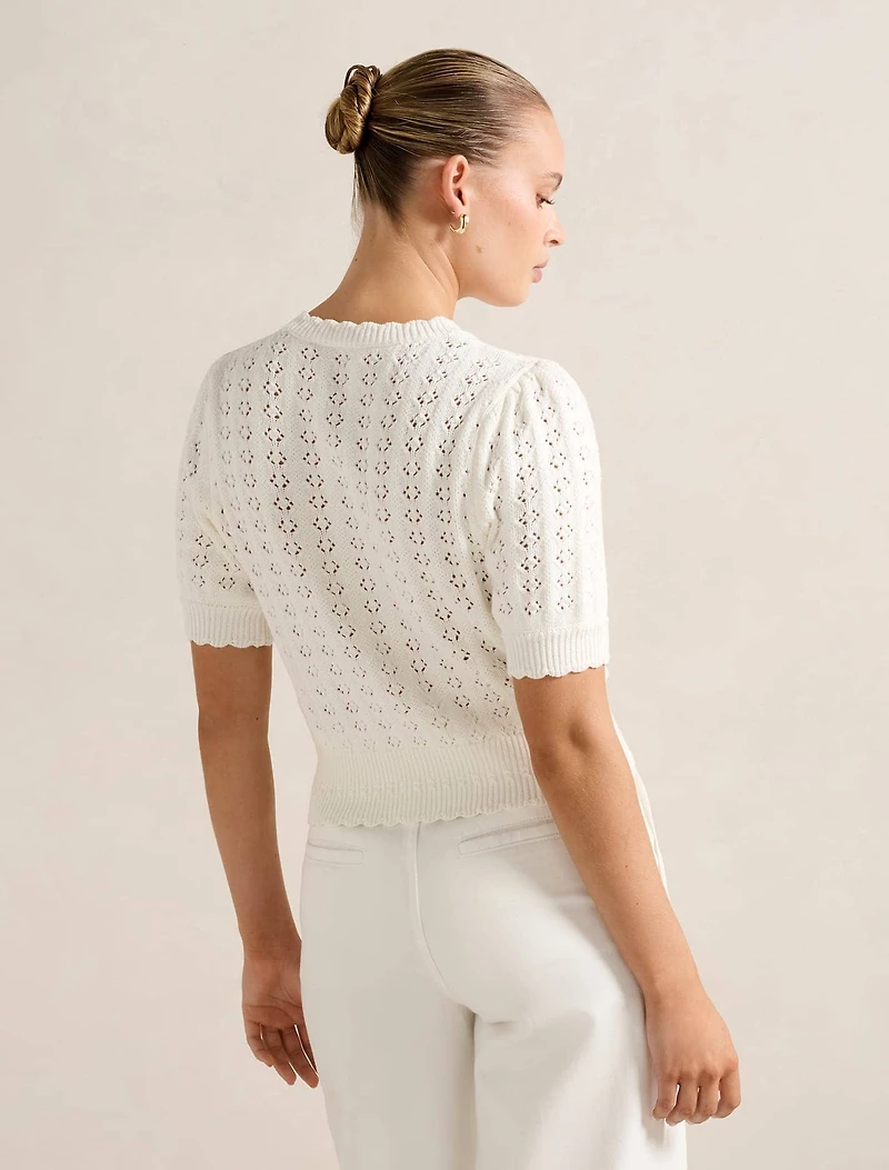 Bianca Stitch Detail Knit Top