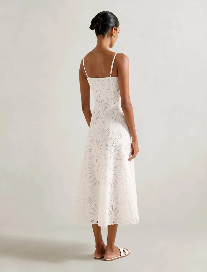 Molly Petite Embroidered Midi Dress