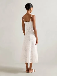 Molly Petite Embroidered Midi Dress