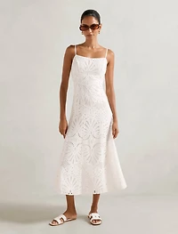 Molly Petite Embroidered Midi Dress