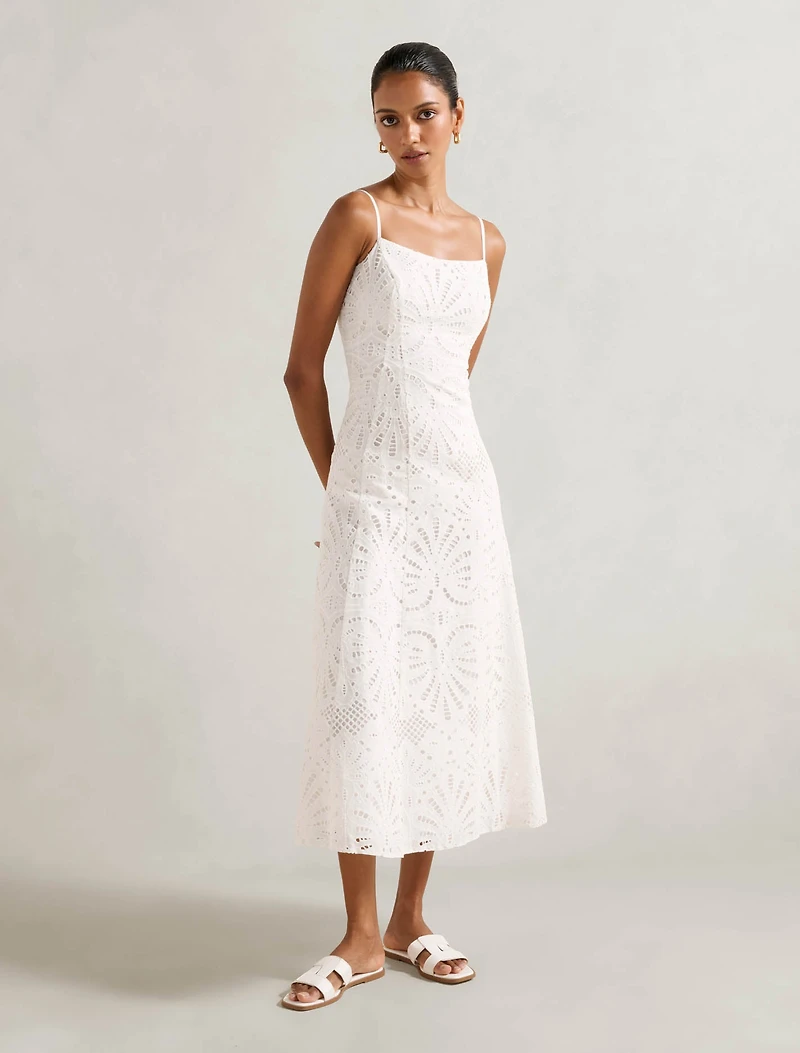 Molly Petite Embroidered Midi Dress