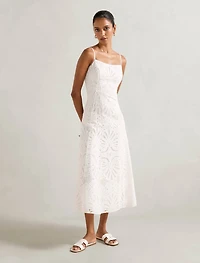Molly Petite Embroidered Midi Dress