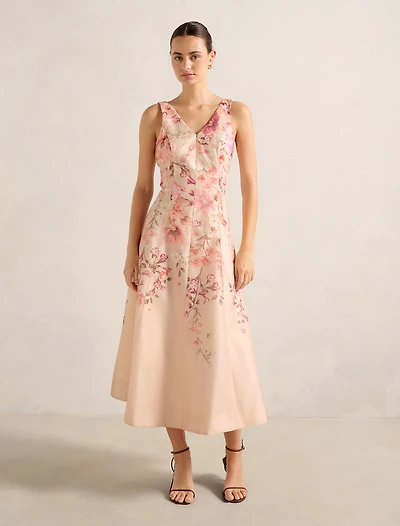 Aubrey Sleeveless Printed Midi Dress