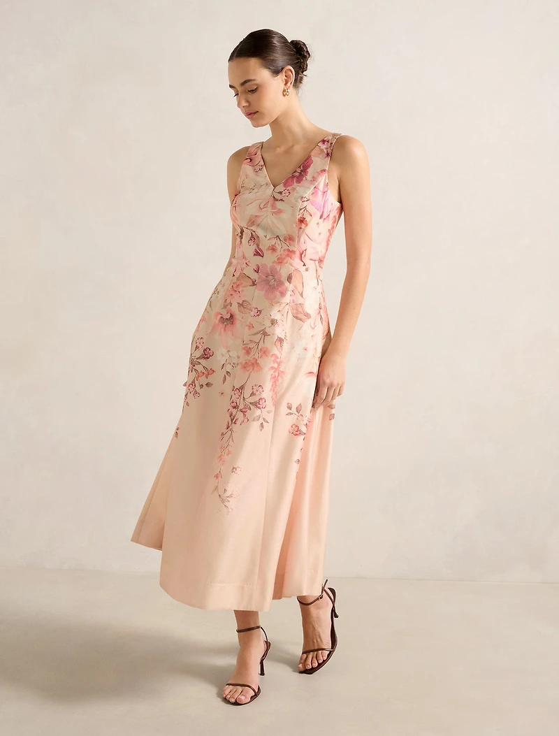Aubrey Sleeveless Printed Midi Dress