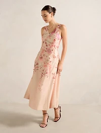 Aubrey Sleeveless Printed Midi Dress