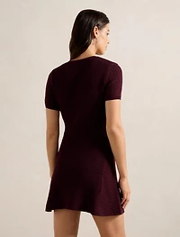Rosa Stitch Interest Knit Mini Dress