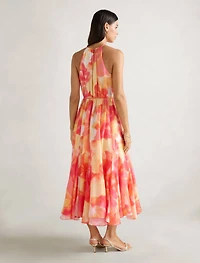 Casey Halter Godet Midi Dress