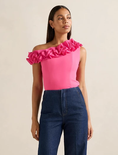 Sadie One-Shoulder Ruffle Top