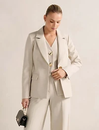 Lulu Gold-Button Blazer