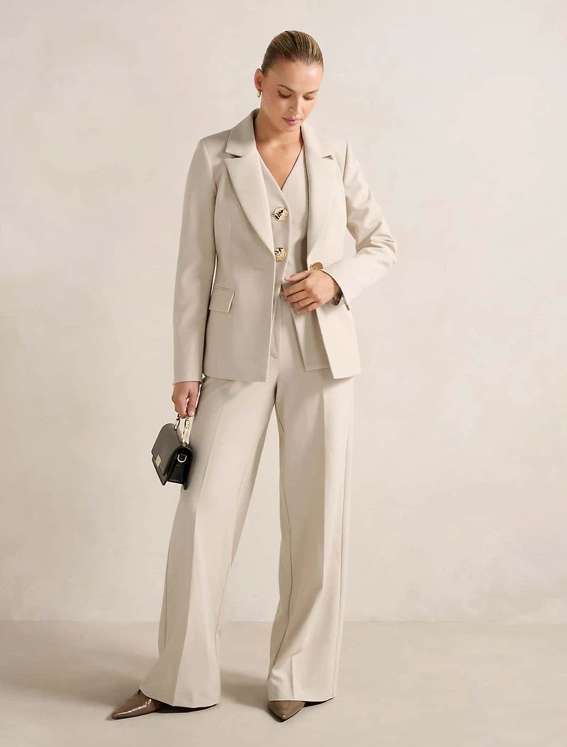 Lulu Gold-Button Blazer