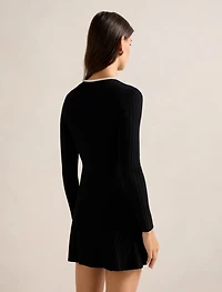 Brielle Fit and Flare Knit Mini Dress