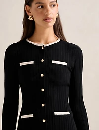 Brielle Fit and Flare Knit Mini Dress