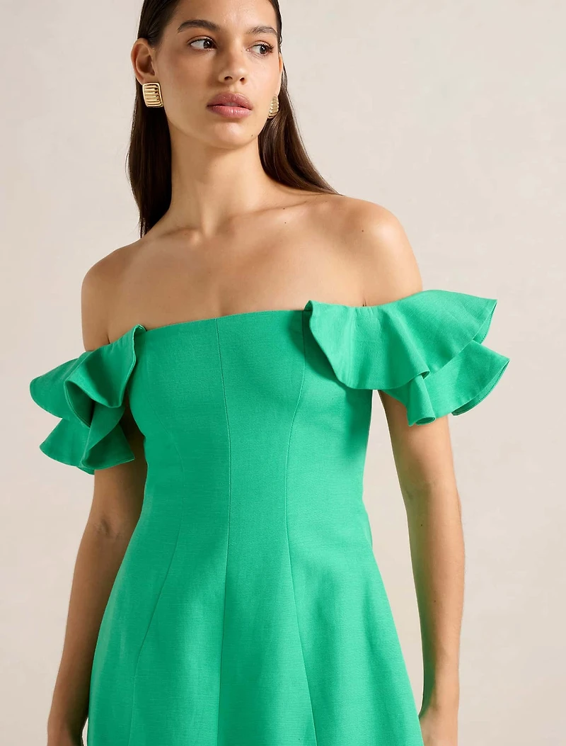 Kenzie Off Shoulder Ruffle Mini