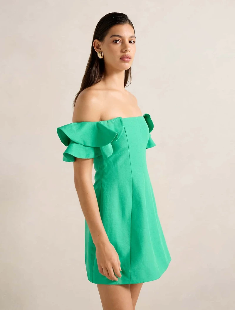 Kenzie Off Shoulder Ruffle Mini