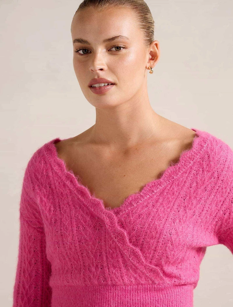 Kylie Stitch Wrap Sweater