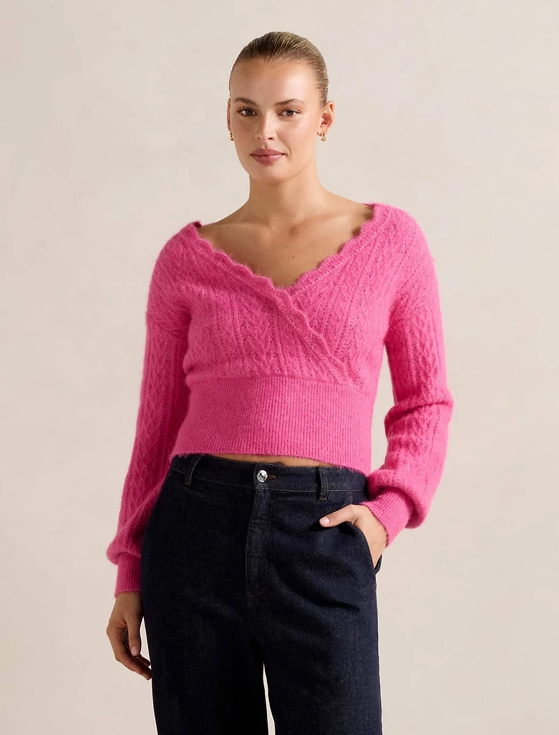 Kylie Stitch Wrap Sweater