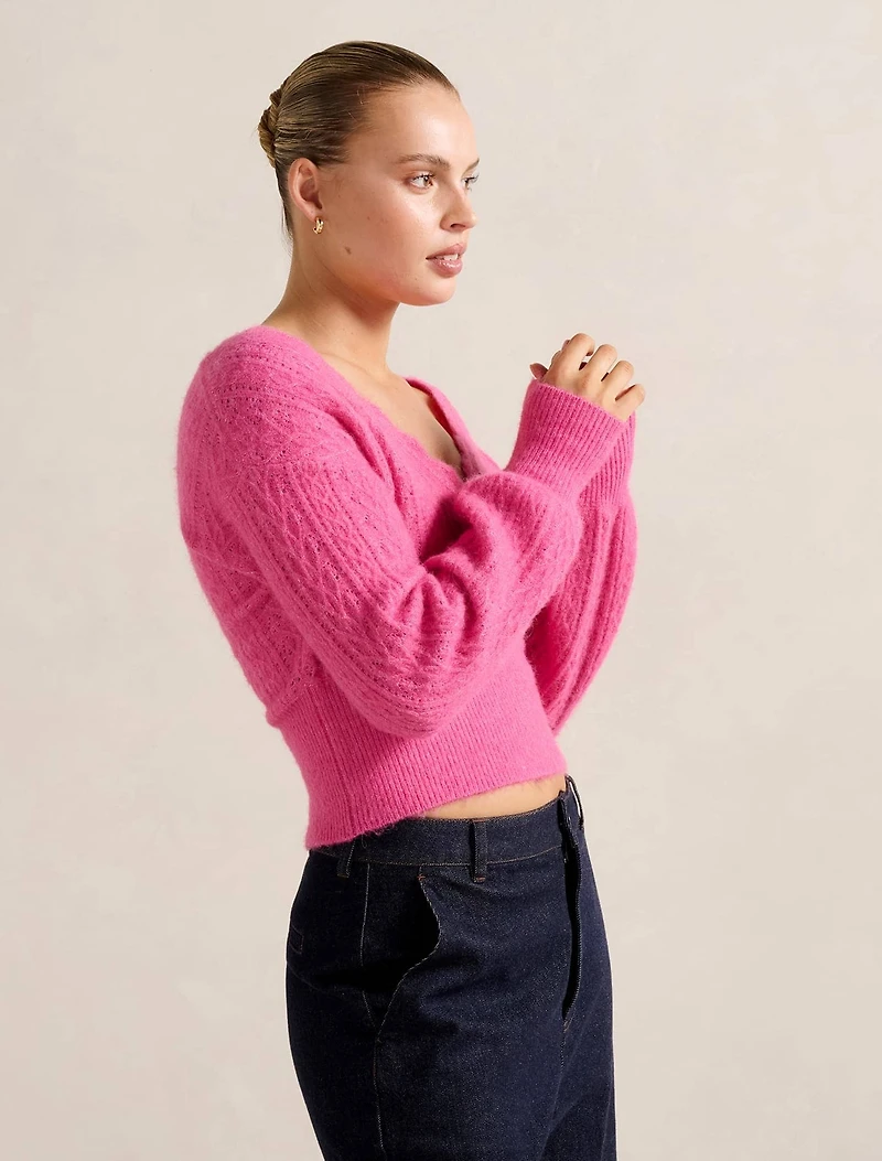 Kylie Stitch Wrap Sweater