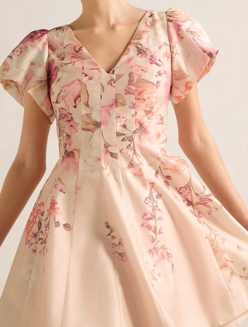 Camden Puff-Sleeve Mini Dress