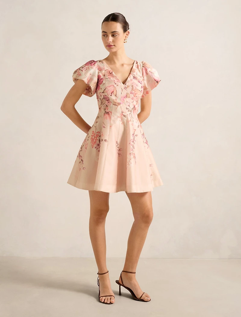 Camden Puff-Sleeve Mini Dress