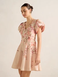 Camden Puff-Sleeve Mini Dress