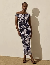 Gisella Tipped Mesh Midi Dress